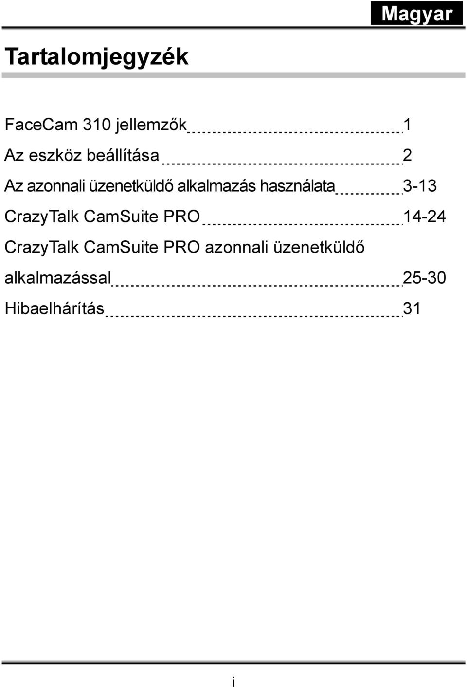 használata 3-13 CrazyTalk CamSuite PRO 14-24 CrazyTalk