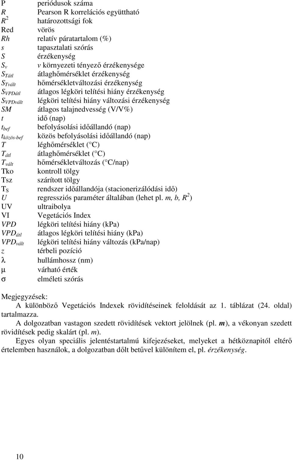 talajnedvesség (V/V%) t idő (nap) t bef befolyásolási időállandó (nap) t közös-bef közös befolyásolási időállandó (nap) T léghőmérséklet ( C) T átl átlaghőmérséklet ( C) T vált hőmérsékletváltozás (