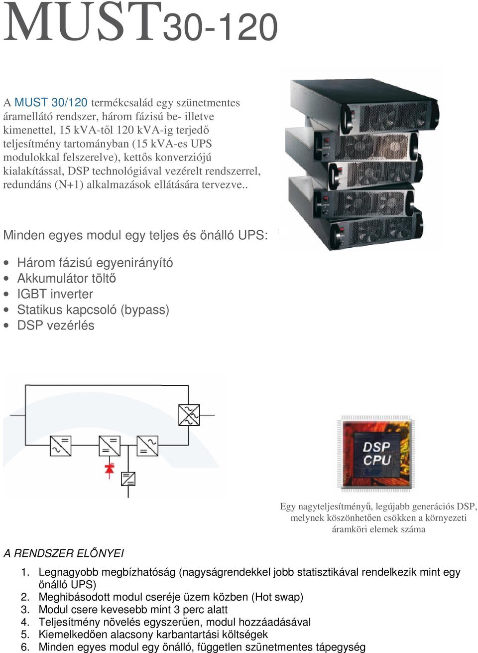 MUST Három fázisú Moduláris UPS. A moduláris UPS előnyei már mindenki  számára elérhetőek - PDF Ingyenes letöltés
