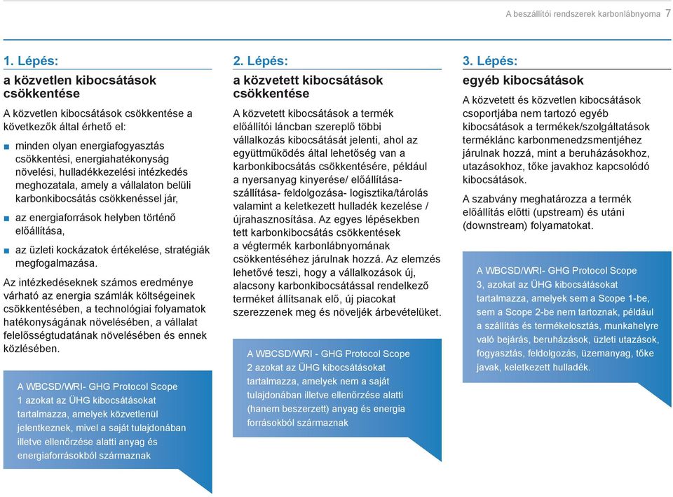 hulladékkezelési intézkedés meghozatala, amely a vállalaton belüli karbonkibocsátás csökkenéssel jár, az energiaforrások helyben történő előállítása, az üzleti kockázatok értékelése, stratégiák