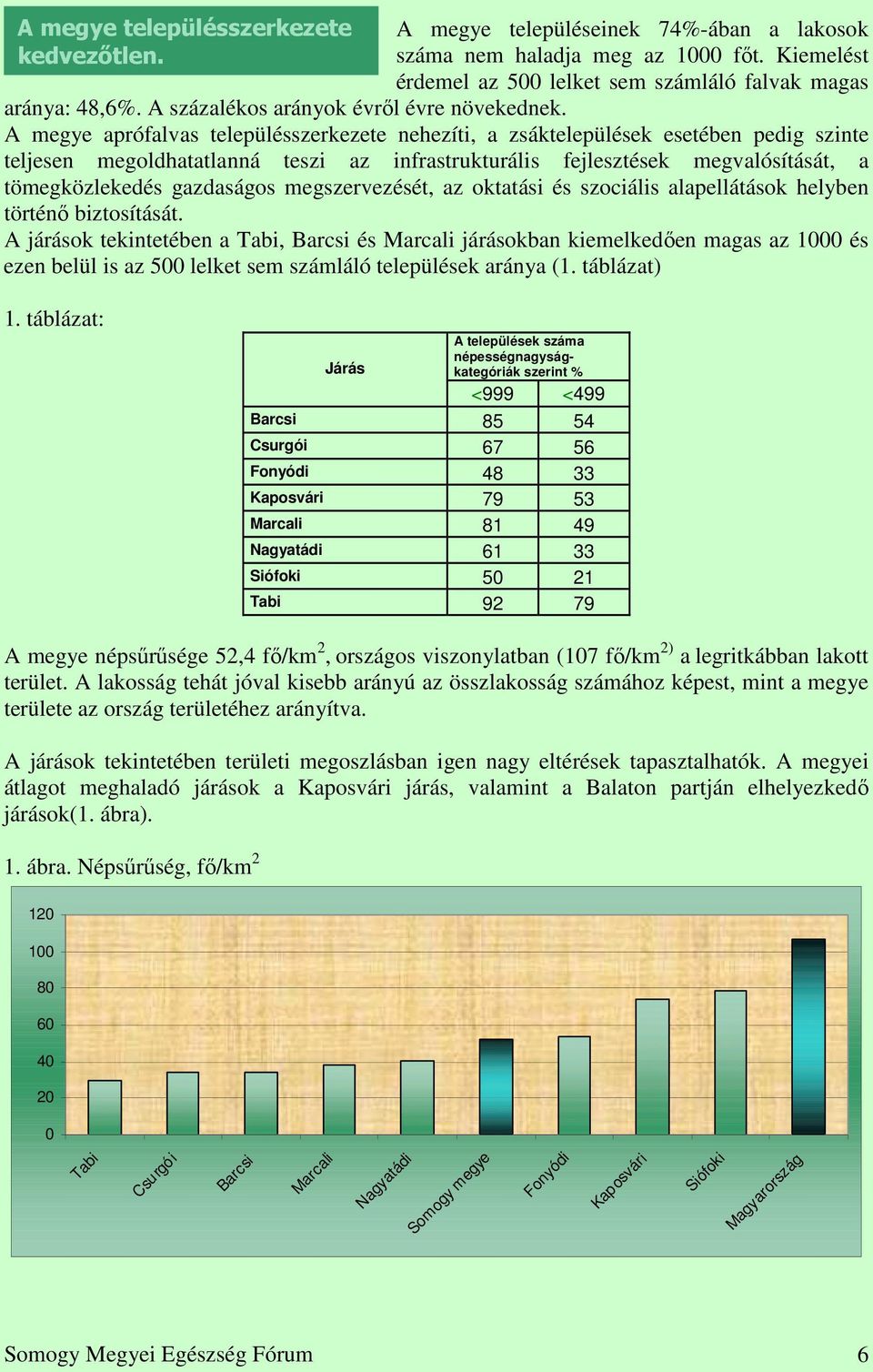 A megye aprófalvas településszerkezete nehezíti, a zsáktelepülések esetében pedig szinte teljesen megoldhatatlanná teszi az infrastrukturális fejlesztések megvalósítását, a tömegközlekedés gazdaságos