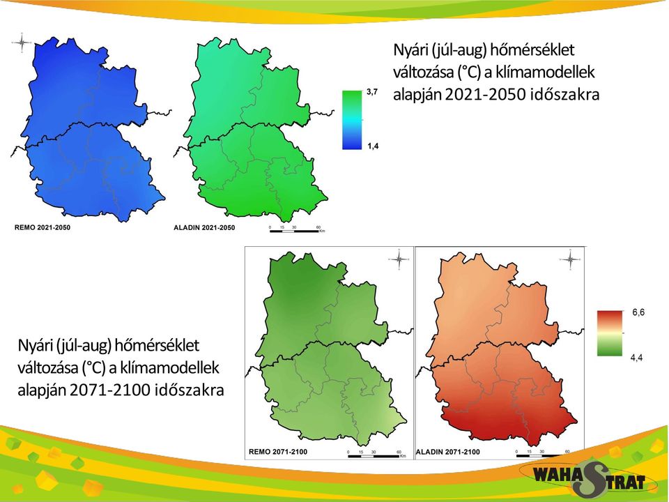 a klímamodellek alapján 2021-2050 időszakra