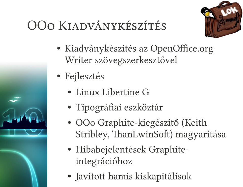 Tipográfiai eszköztár OOo Graphite-kiegészítő (Keith Stribley,