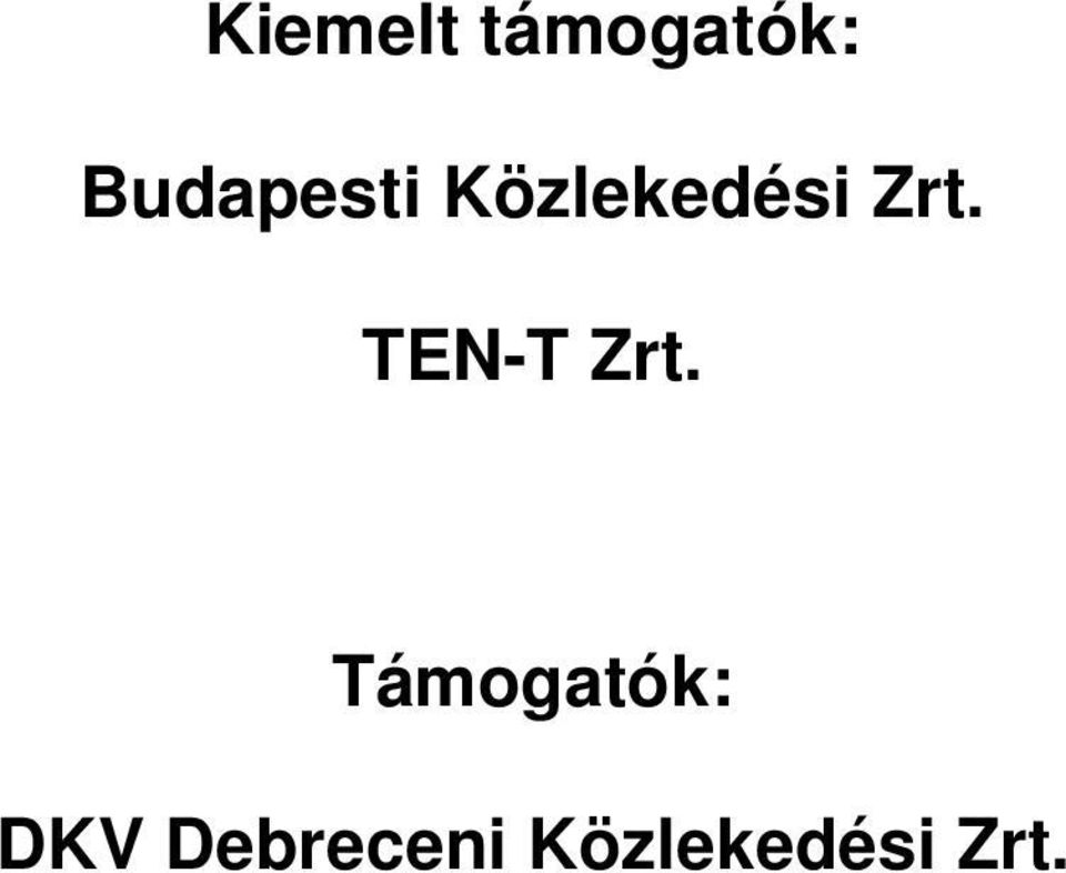 Zrt. TEN-T Zrt.