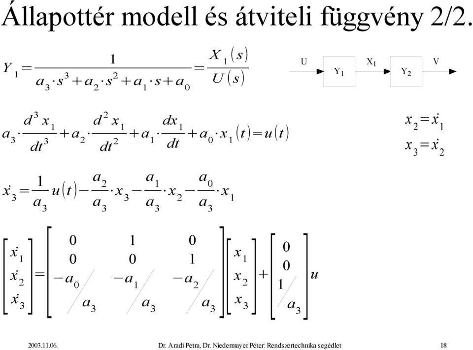 dt a x t =u t 0 = x 3 = 2 3 = u t a 2 x a x 3 a 2 a 0 x 3 a 3 [ 3]=[ 2 0 0 0 0