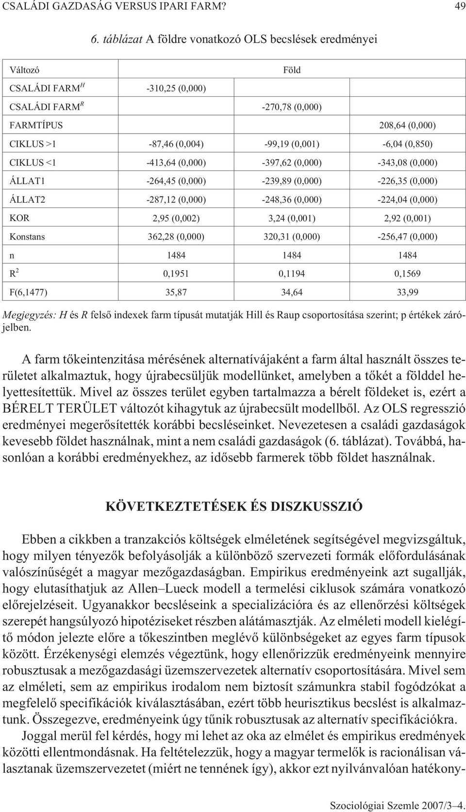 (0,850) CIKLUS <1-413,64 (0,000) -397,62 (0,000) -343,08 (0,000) ÁLLAT1-264,45 (0,000) -239,89 (0,000) -226,35 (0,000) ÁLLAT2-287,12 (0,000) -248,36 (0,000) -224,04 (0,000) KOR 2,95 (0,002) 3,24