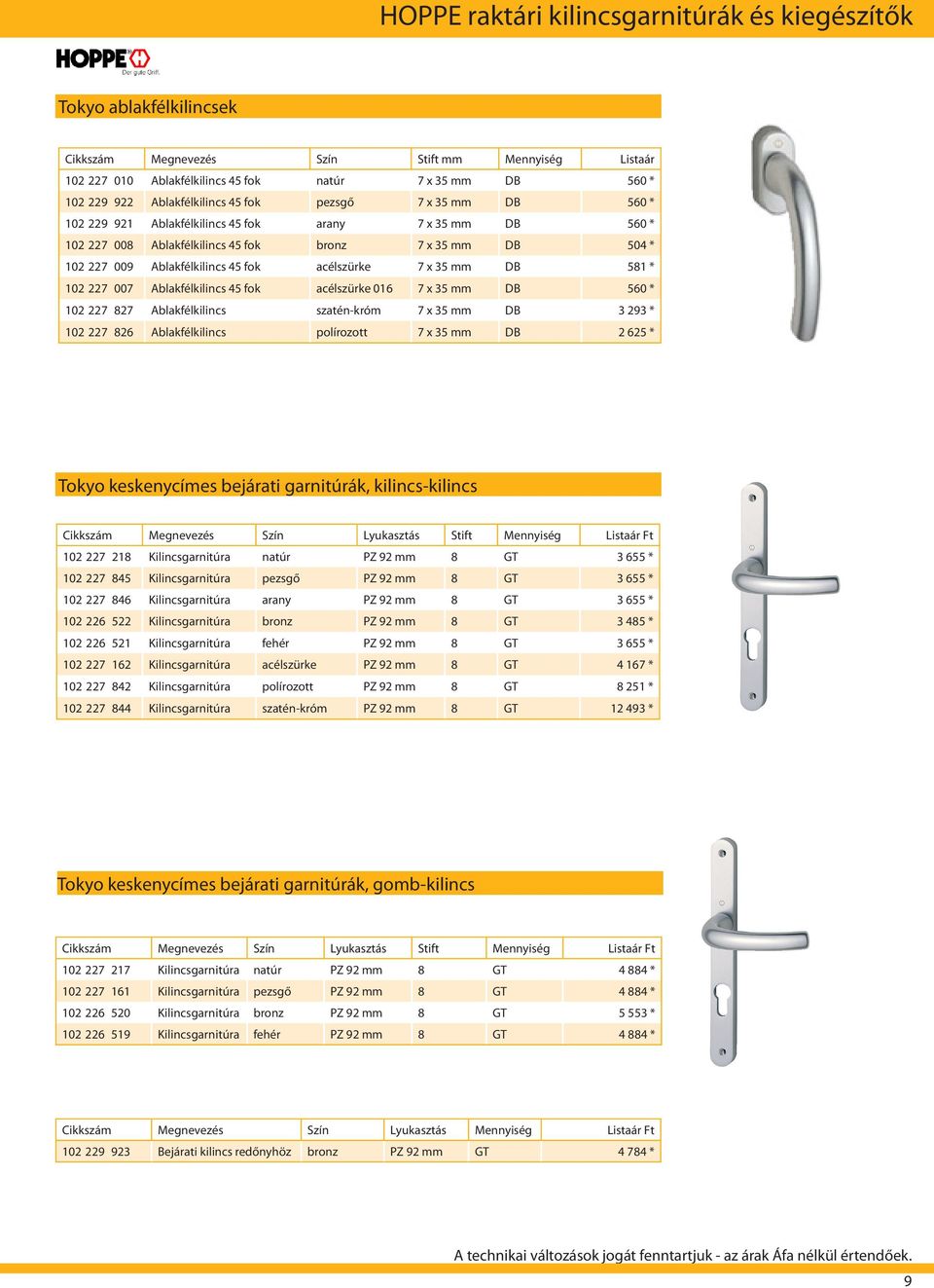 fok acélszürke 7 x 35 mm DB 581 * 102 227 007 Ablakfélkilincs 45 fok acélszürke 016 7 x 35 mm DB 560 * 102 227 827 Ablakfélkilincs szatén-króm 7 x 35 mm DB 3 293 * 102 227 826 Ablakfélkilincs
