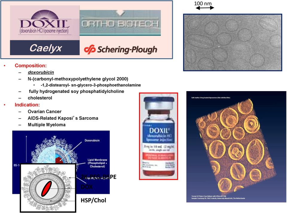 hydrogenated soy phosphatidylcholine cholesterol Indication: Ovarian