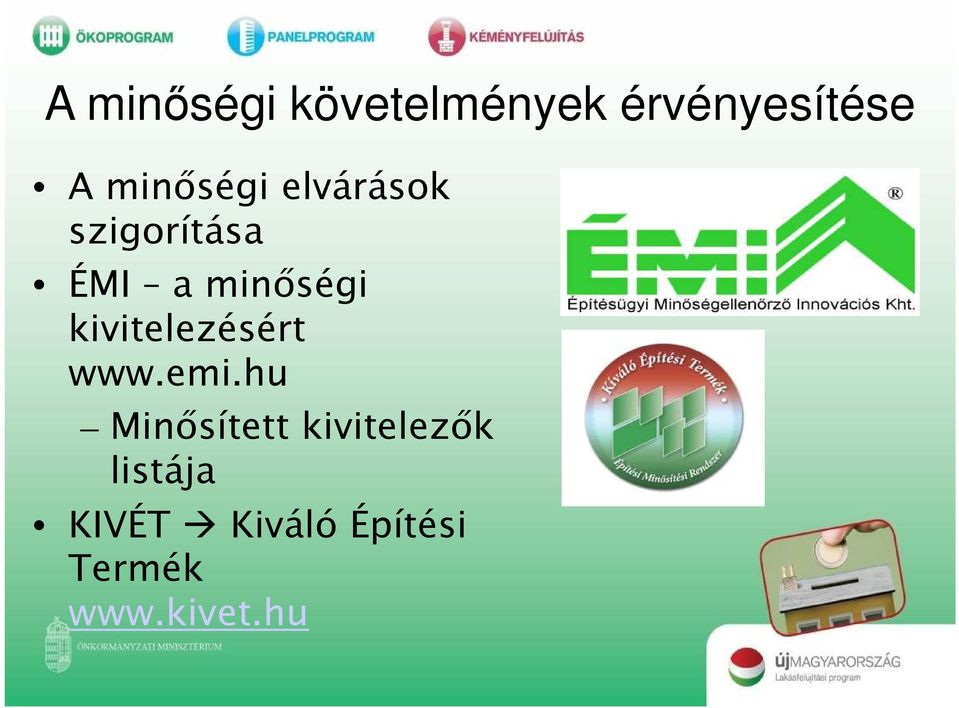 kivitelezésért www.emi.