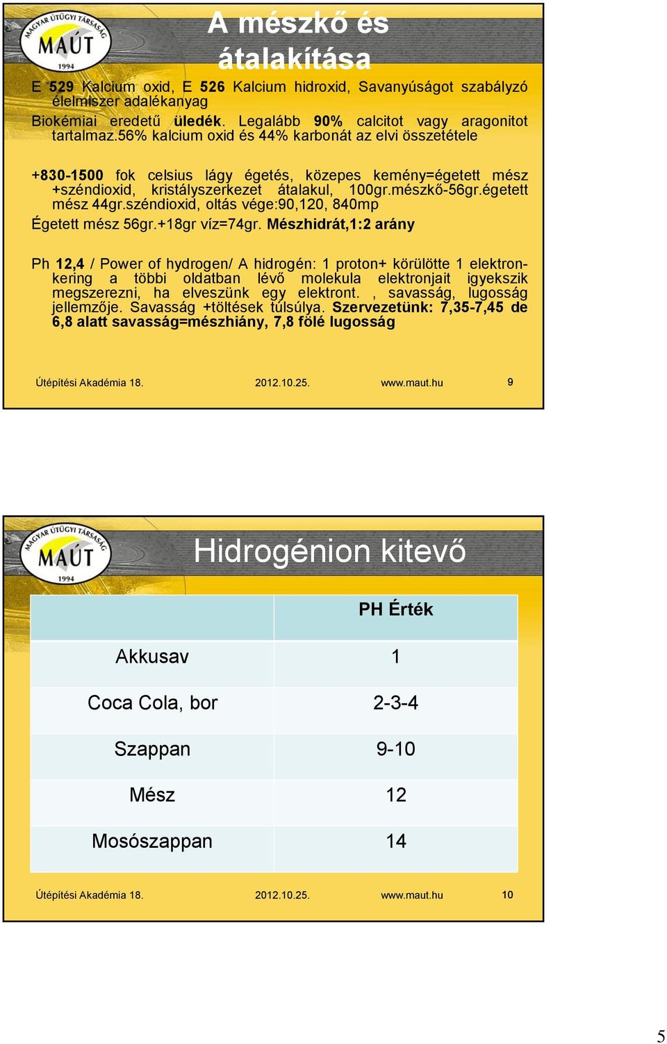széndioxid, oltás vége:90,120, 840mp Égetett mész 56gr.+18gr víz=74gr.