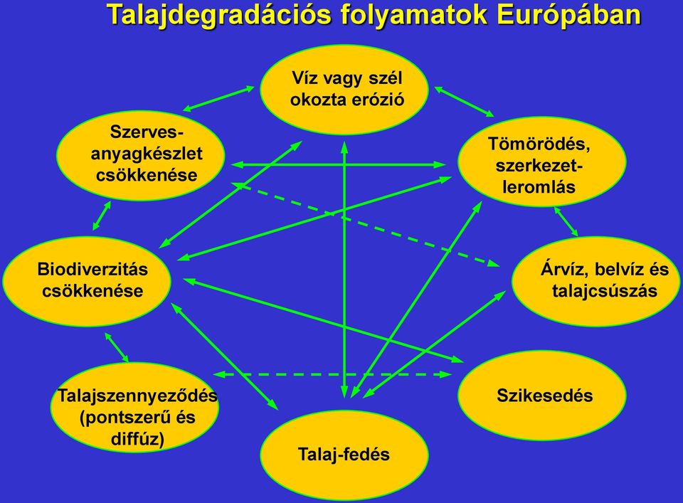szerkezetleromlás Biodiverzitás csökkenése Árvíz, belvíz és