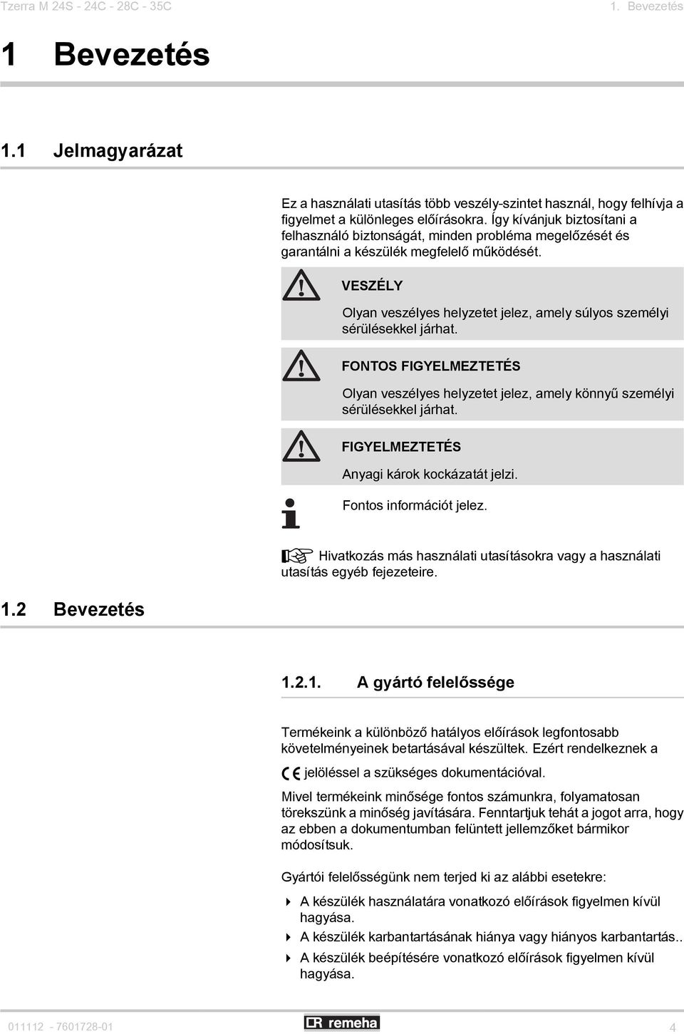 Tzerra M 24S - 24C - 28C - 35C - PDF Free Download