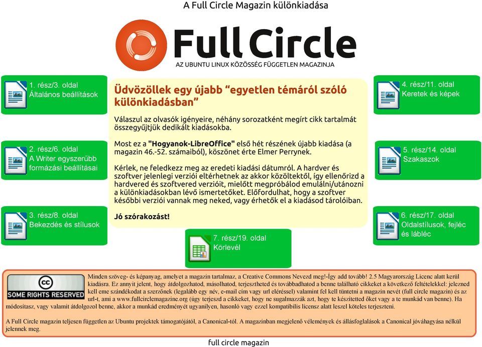 oldl Bekezdés és stílusok Most ez "Hogynok-LibreOffice" első hét részének újbb kidás ( mgzin 46.-52. számiból), köszönet érte Elmer Perrynek. Kérlek, ne feledkezz meg z eredeti kidási dátumról.