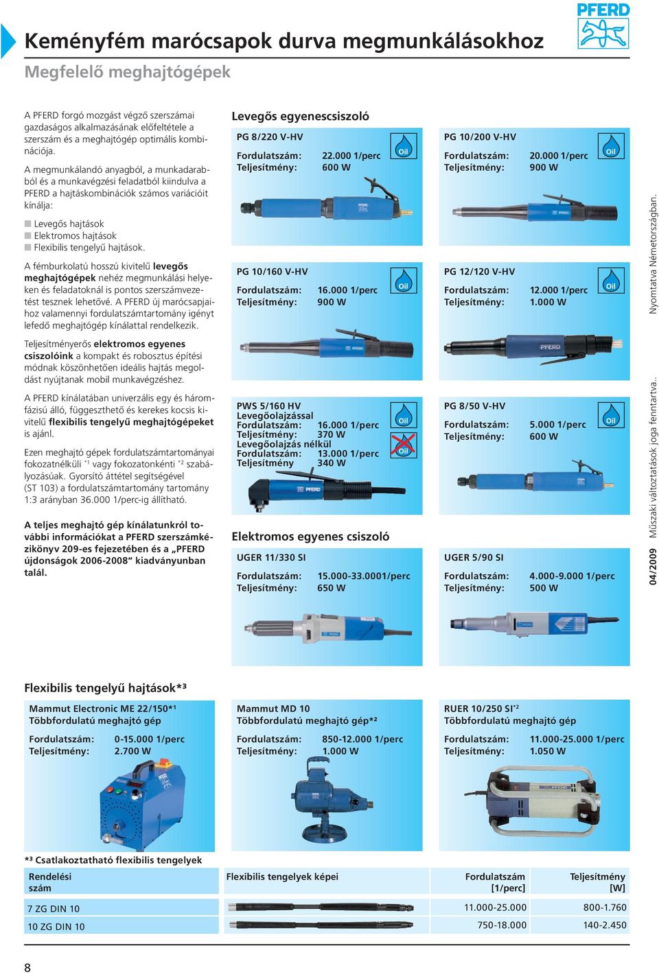 A fémbukolatú ú kivitelű levegős meghajtógépek nehéz megmunkálási helyeken és feladatoknál is pontos szevezetést tesznek lehetővé.