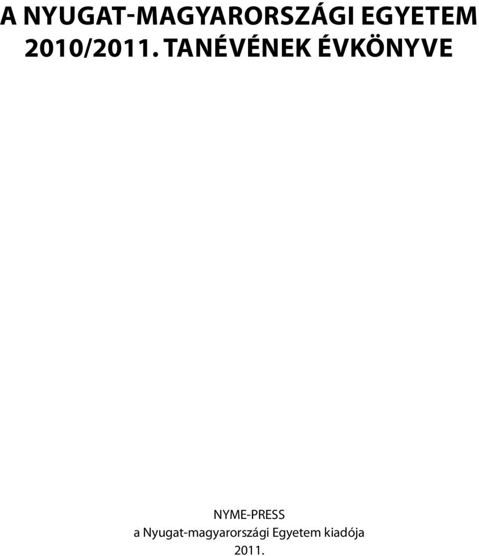 tanévének évkönyve