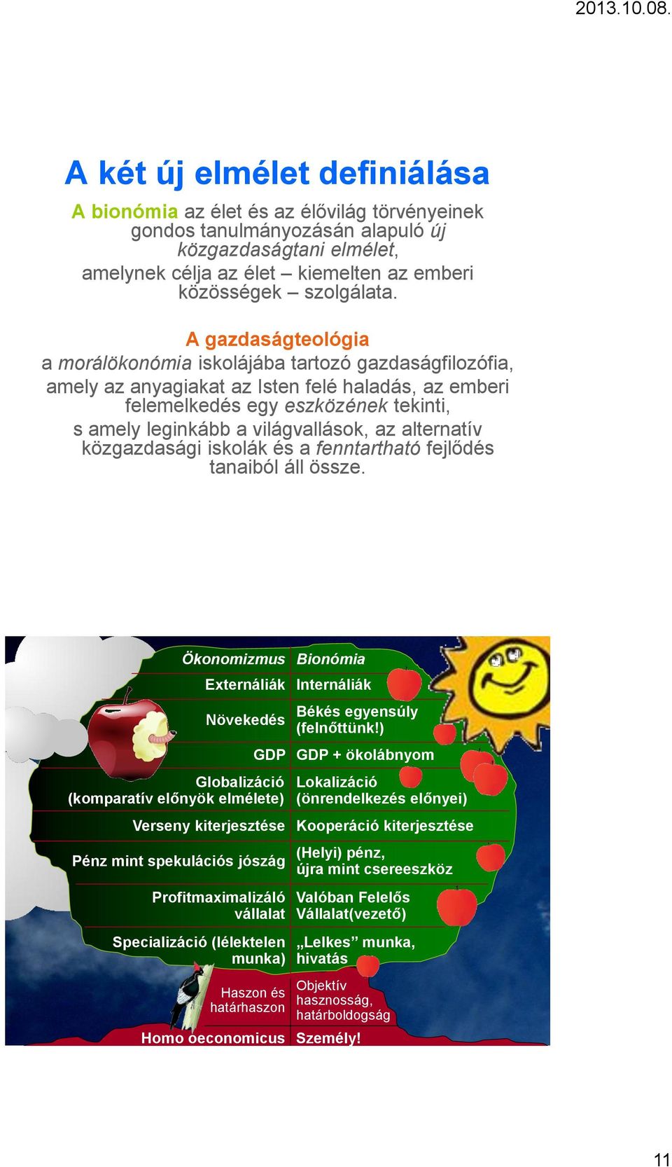 az alternatív közgazdasági iskolák és a fenntartható fejlődés tanaiból áll össze.