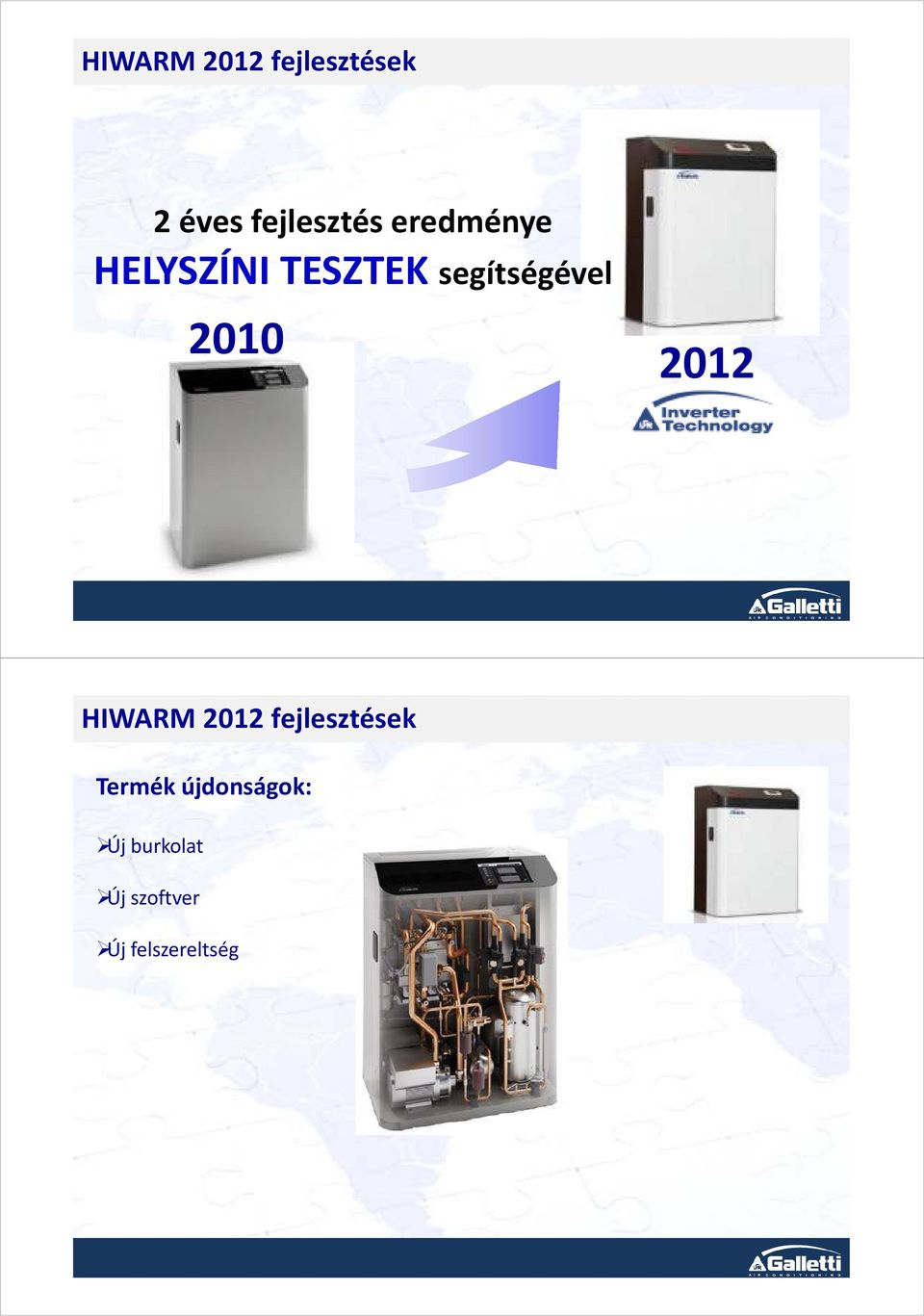 2010 2012 HIWARM 2012 fejlesztések Termék