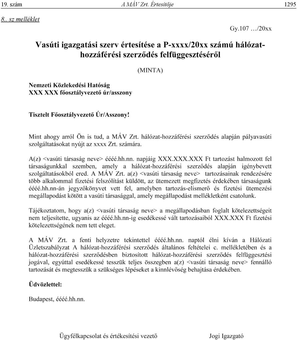 Értesítője