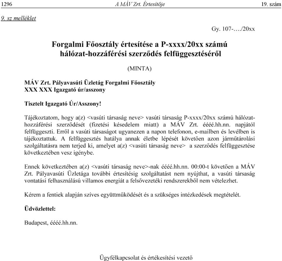 Értesítője