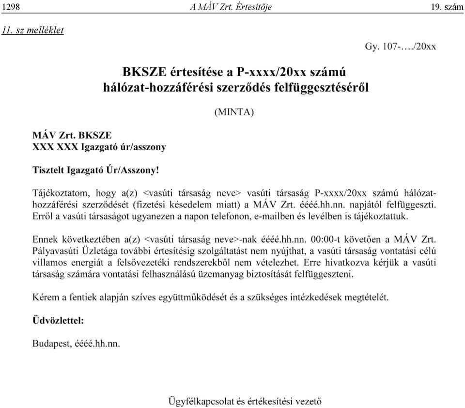 Értesítője