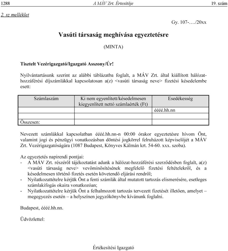 Értesítője