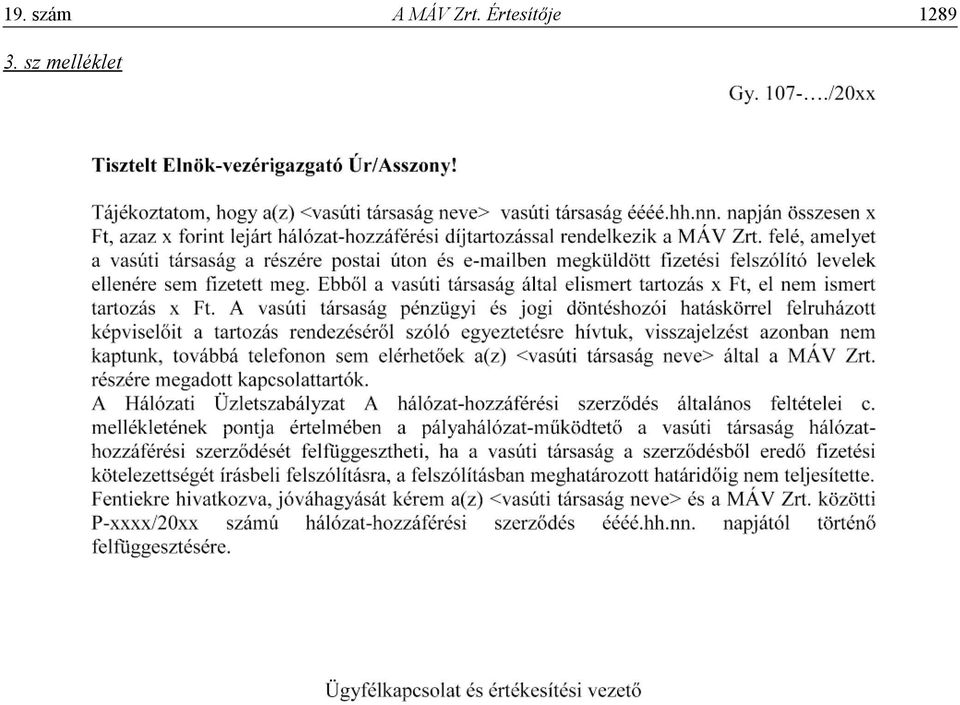 Értesítője