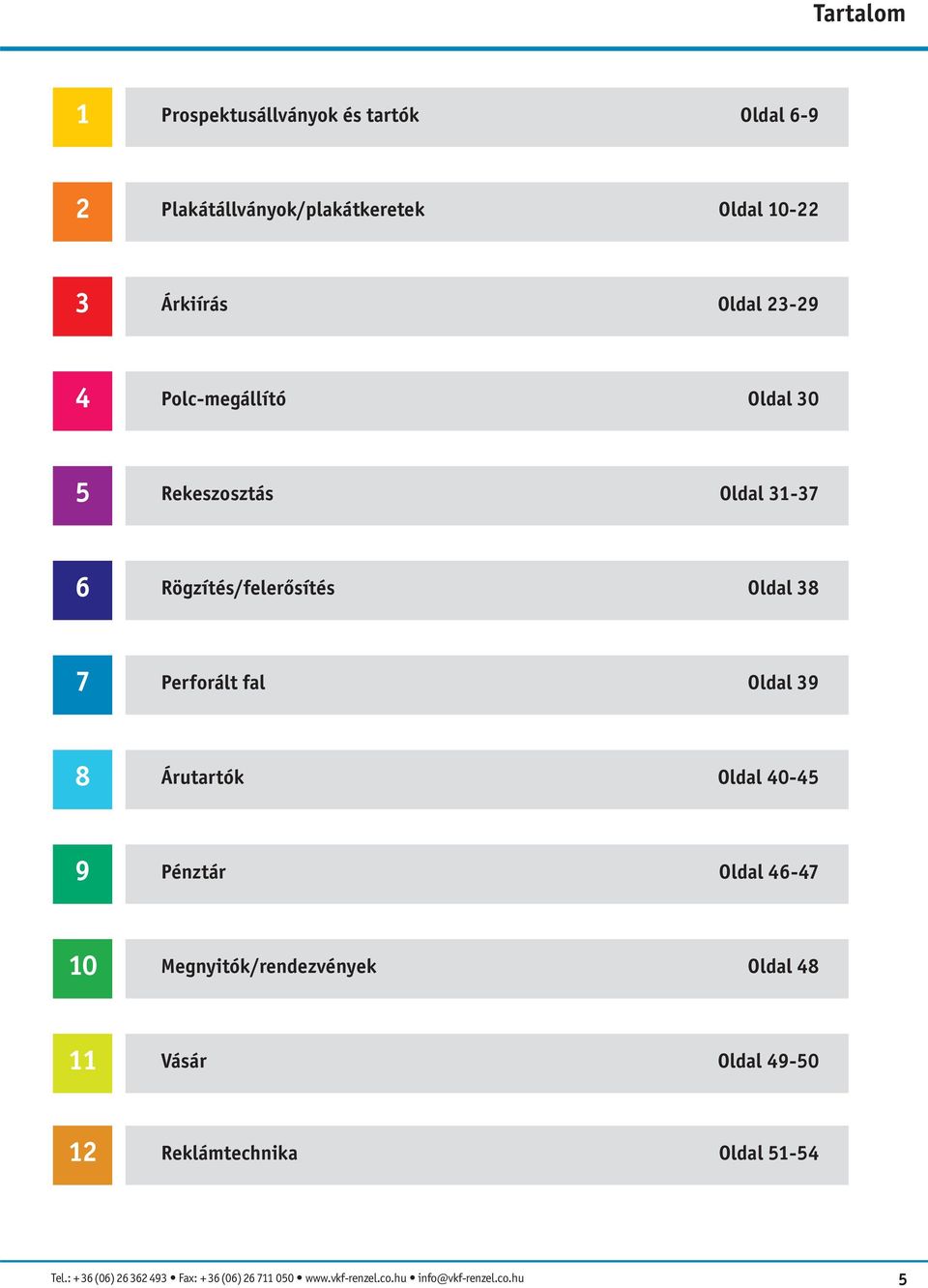 39 8 Árutartók Oldal 40-45 9 Pénztár Oldal 46-47 10 Megnyitók/rendezvények Oldal 48 11 Vásár Oldal 49-50 12