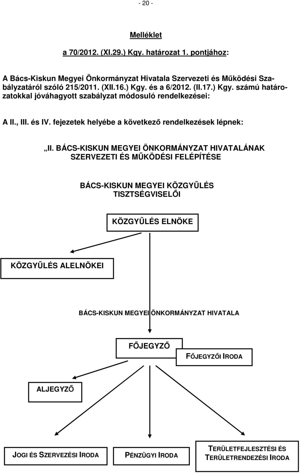 fejezetek helyébe a következő rendelkezések lépnek: II.