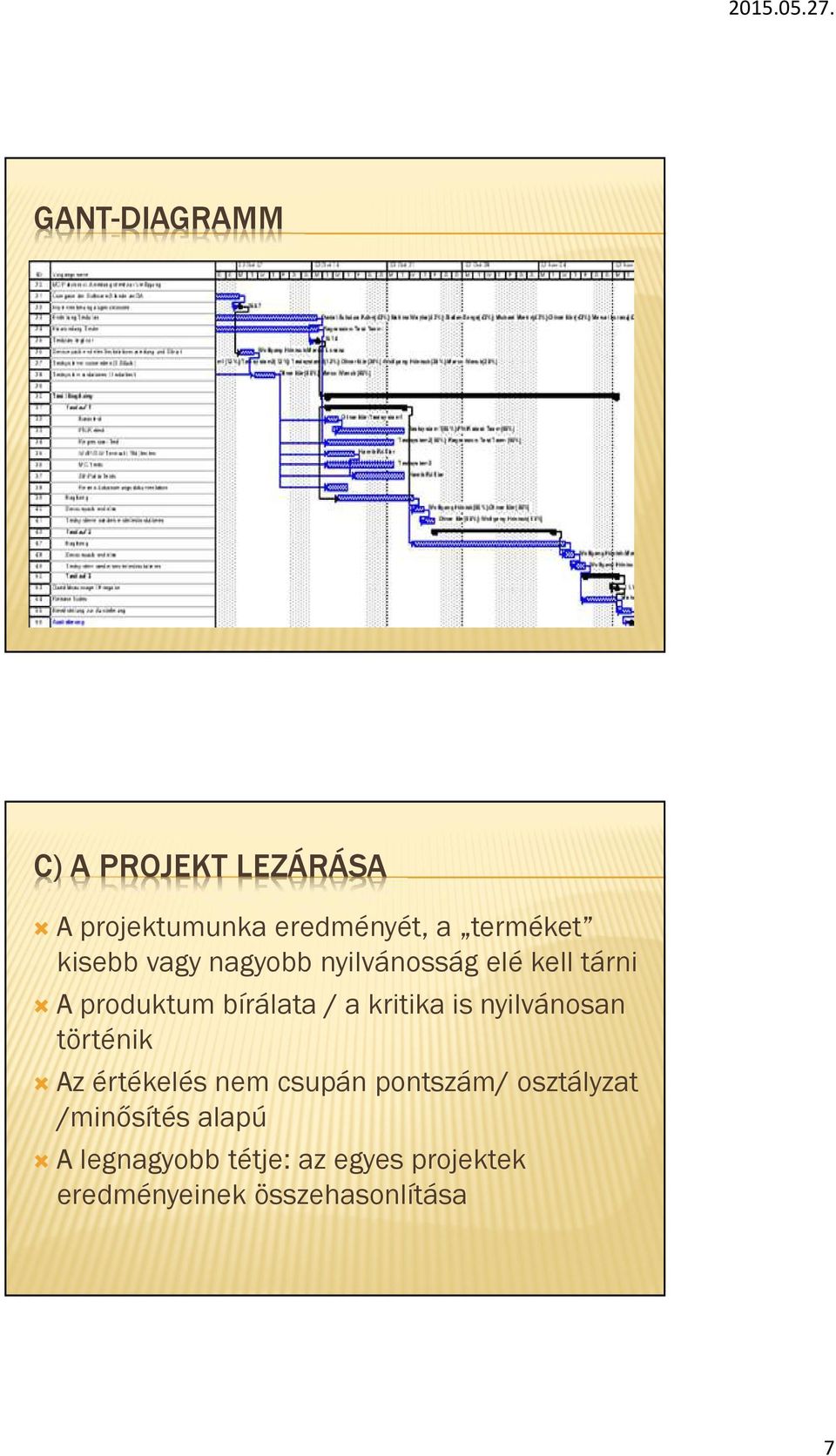 kritika is nyilvánosan történik Az értékelés nem csupán pontszám/ osztályzat