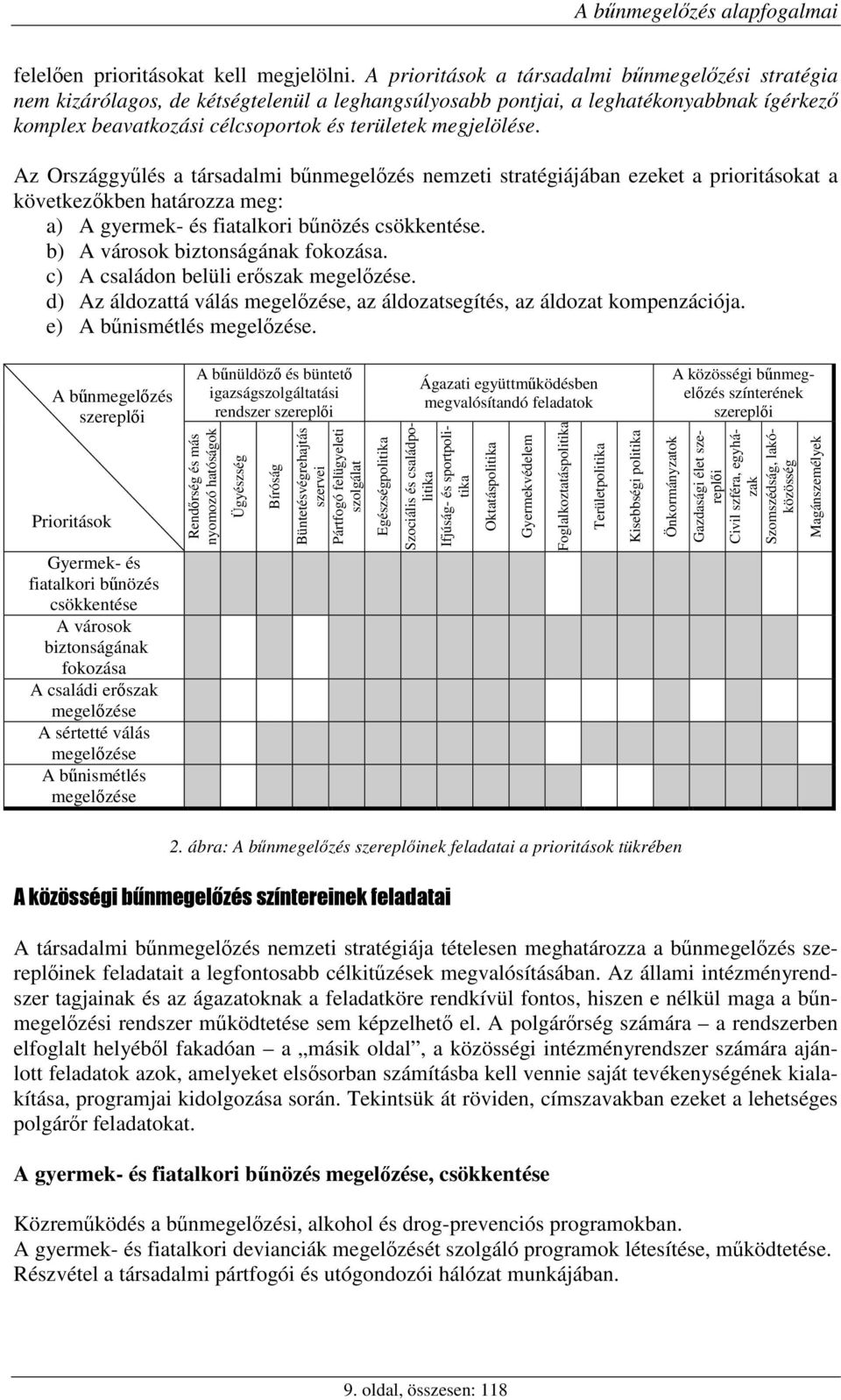 megjelölése. Az Országgyűlés a társadalmi bűnmegelőzés nemzeti stratégiájában ezeket a prioritásokat a következőkben határozza meg: a) A gyermek- és fiatalkori bűnözés csökkentése.