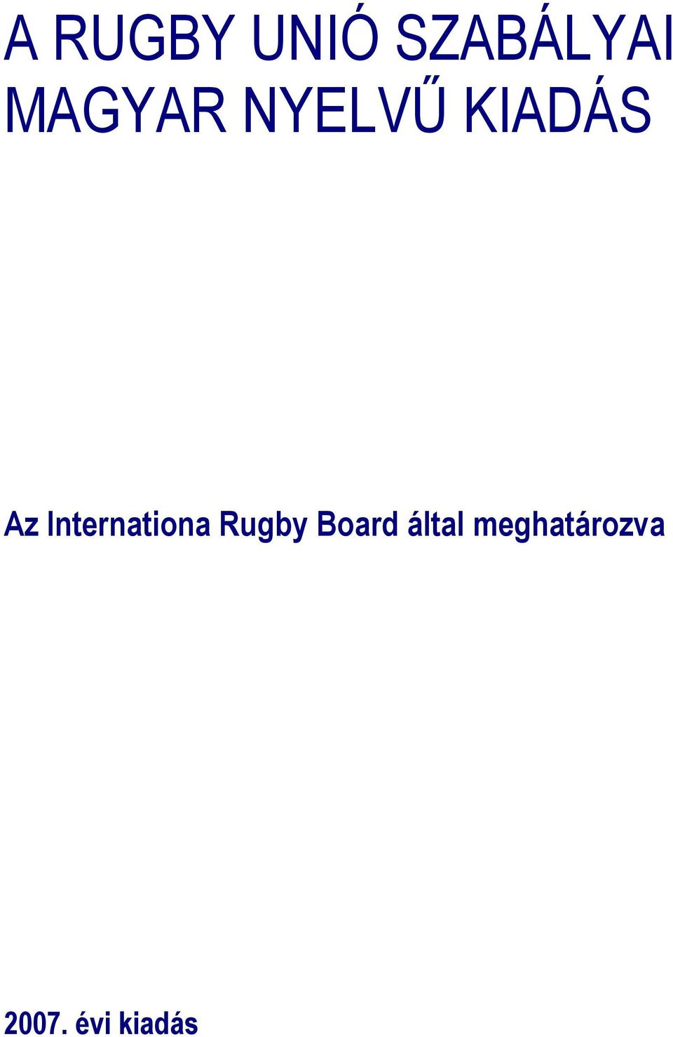 Internationa Rugby Board
