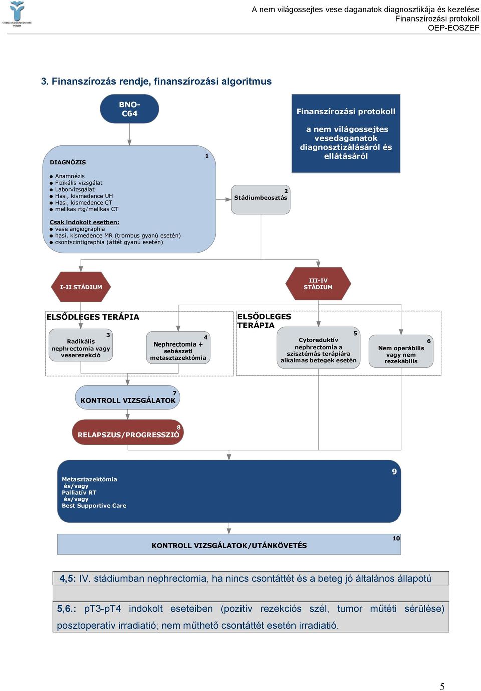 I-II STÁDIUM III-IV STÁDIUM ELSŐDLEGES TERÁPIA 3 Radikális nephrectomia vagy veserezekció 4 Nephrectomia + sebészeti metasztazektómia ELSŐDLEGES TERÁPIA 5 Cytoreduktív nephrectomia a szisztémás