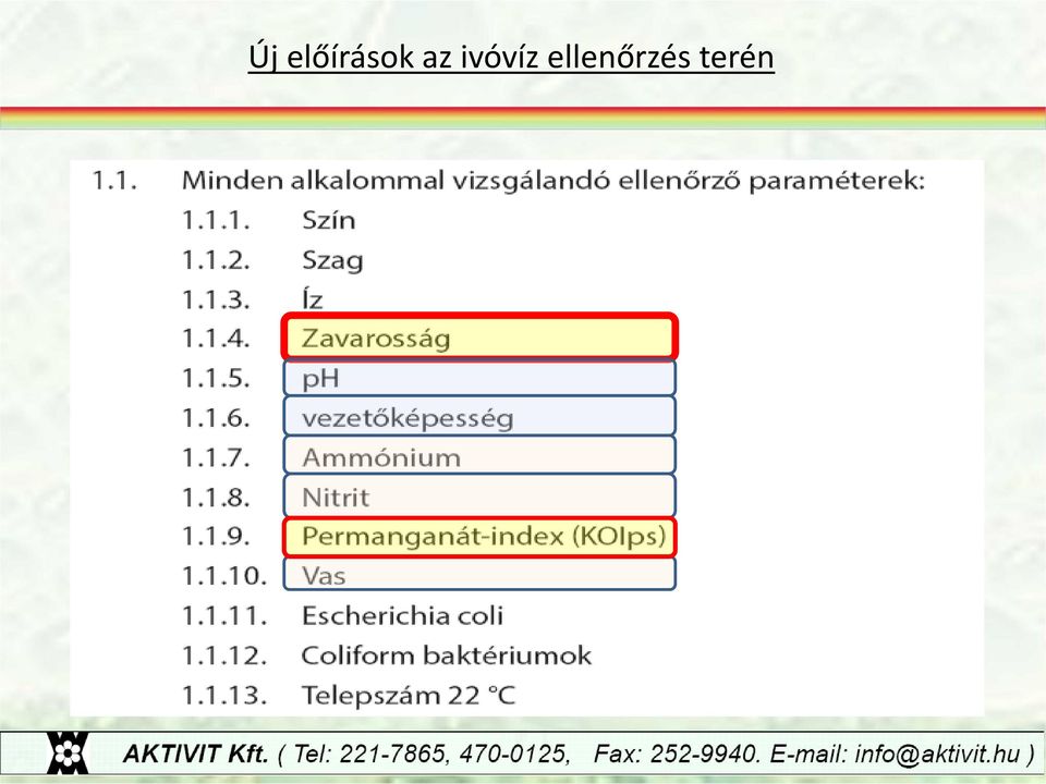 az ivóvíz