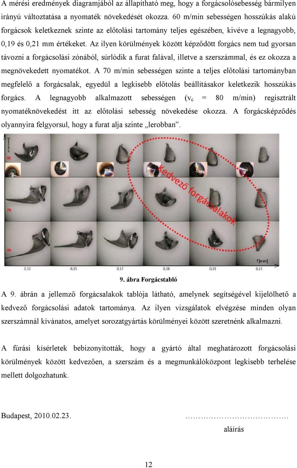 Az ilyen körülmények között képződött forgács nem tud gyorsan távozni a forgácsolási zónából, súrlódik a furat falával, illetve a szerszámmal, és ez okozza a megnövekedett nyomatékot.