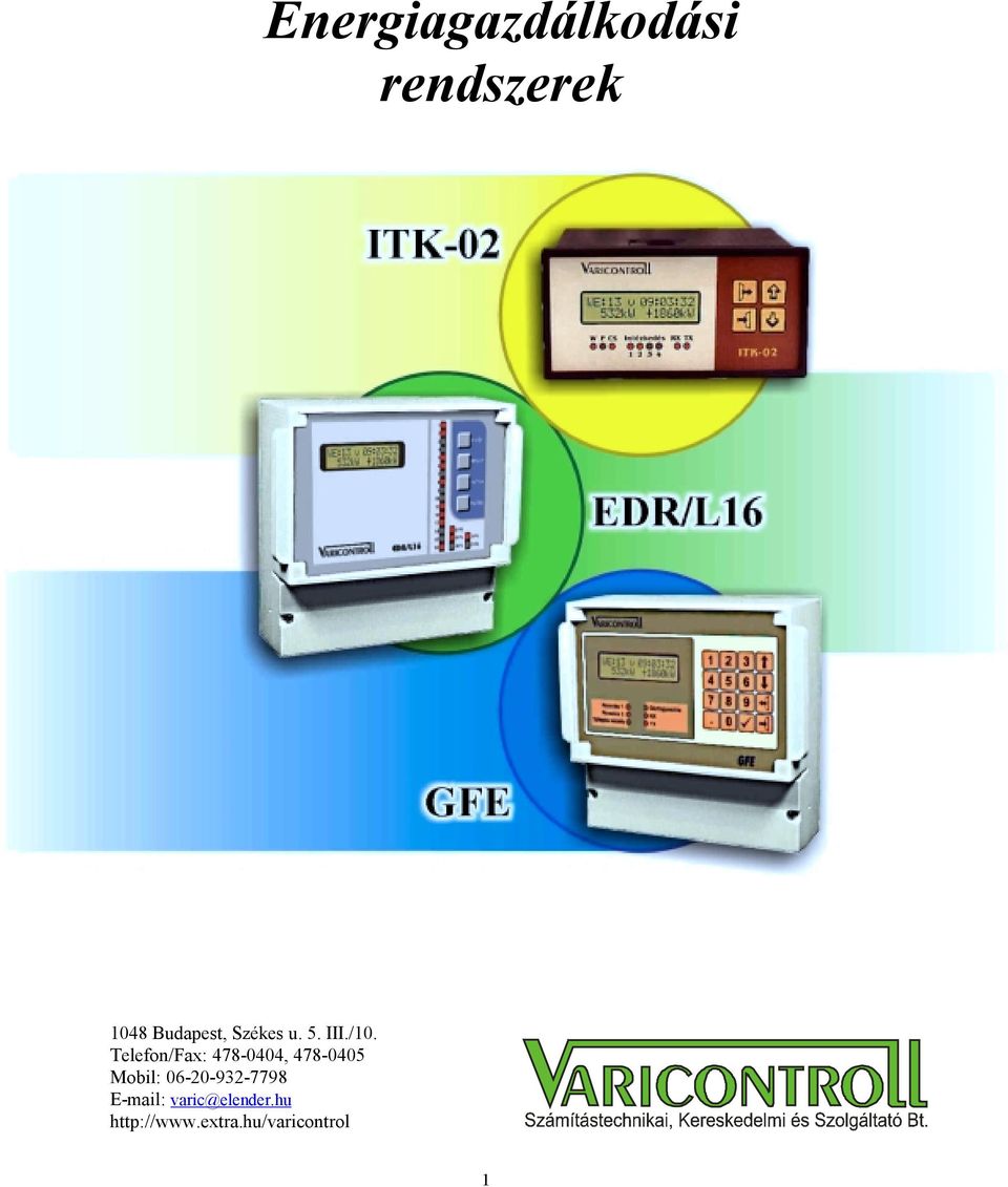 Energiagazdálkodási rendszerek - PDF Free Download