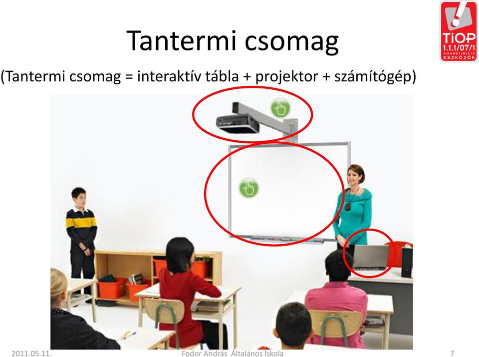 tábla + projektor +