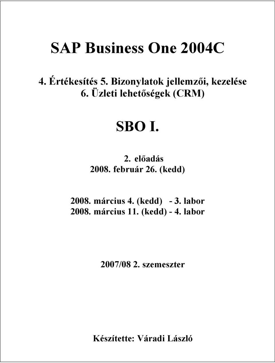 SAP Business One 2004C - PDF Ingyenes letöltés