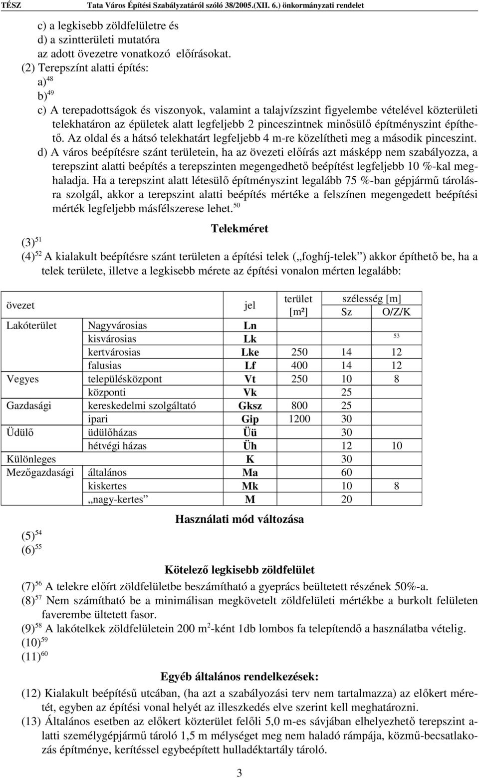 minősülő építményszint építhető. Az oldal és a hátsó telekhatárt legfeljebb 4 m-re közelítheti meg a második pinceszint.