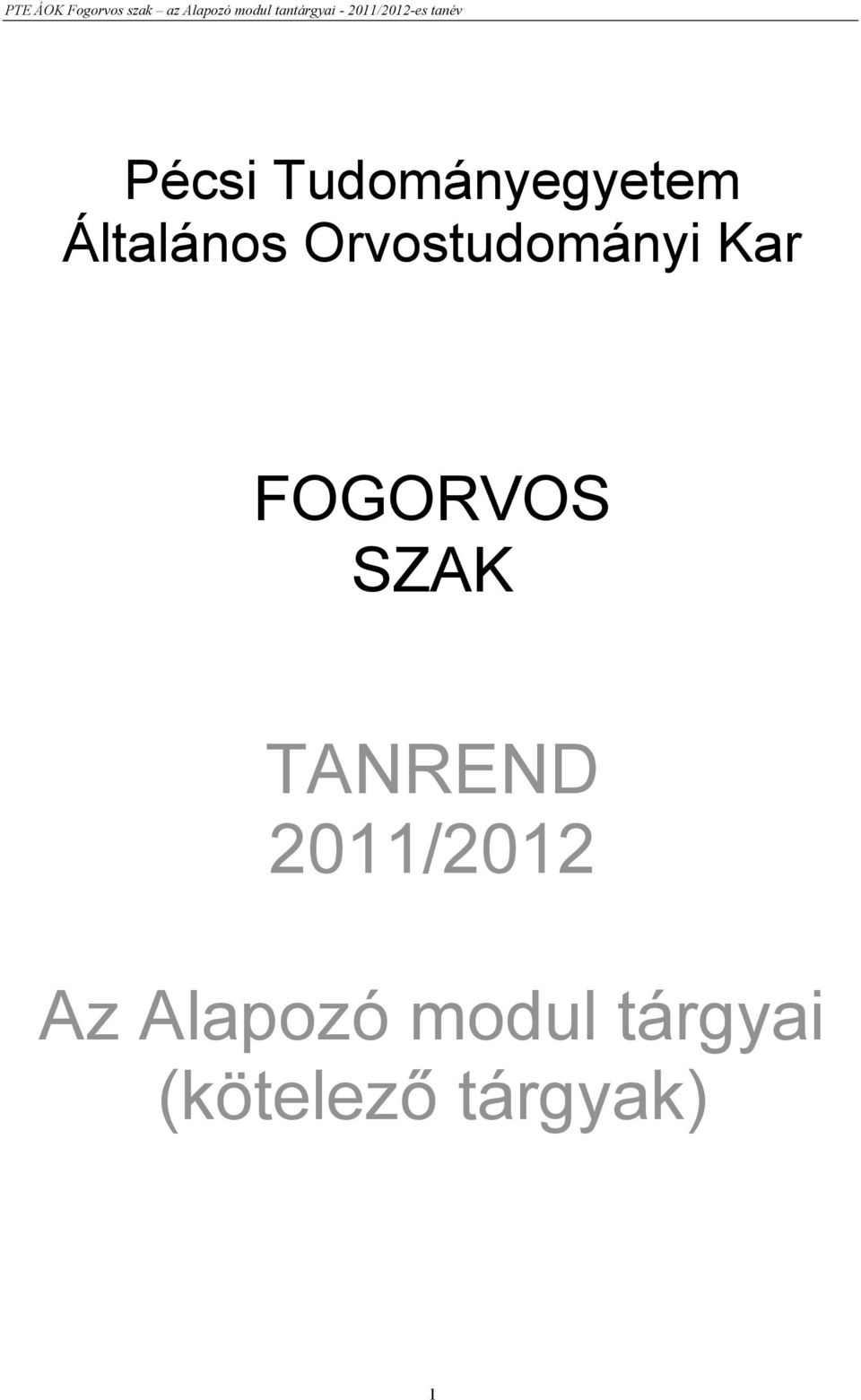 SZAK TANREND 2011/2012 Az