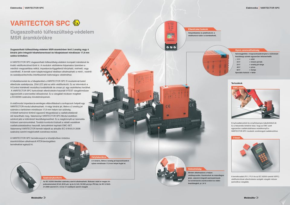 VARITECTOR SPC. Dugaszolható túlfeszültség-védelem MSR áramkörökre.  Elektronika VARITECTOR SPC. Ellenőrzési funkció - PDF Free Download