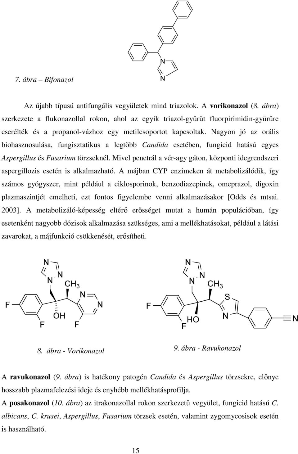 Nagyon jó az orális biohasznosulása, fungisztatikus a legtöbb Candida esetében, fungicid hatású egyes Aspergillus és Fusarium törzseknél.