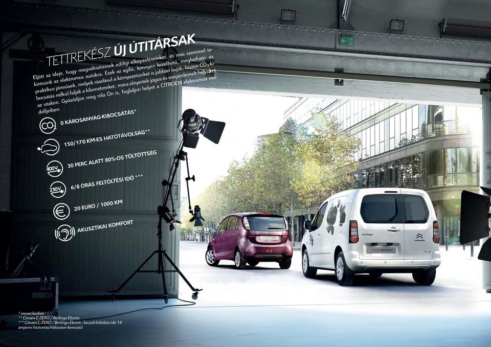 jogos és megérdemelt helyüket az utakon. Győződjön meg róla Ön is, foglaljon helyet a CITROËN elektromos modelljeiben.