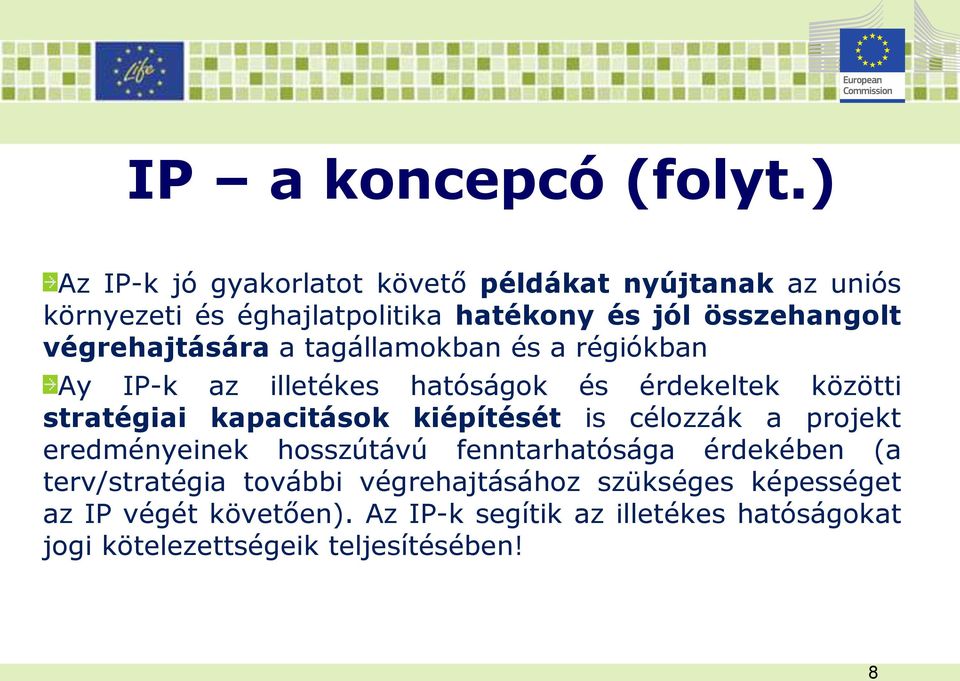 végrehajtására a tagállamokban és a régiókban Ay IP-k az illetékes hatóságok és érdekeltek közötti stratégiai kapacitások