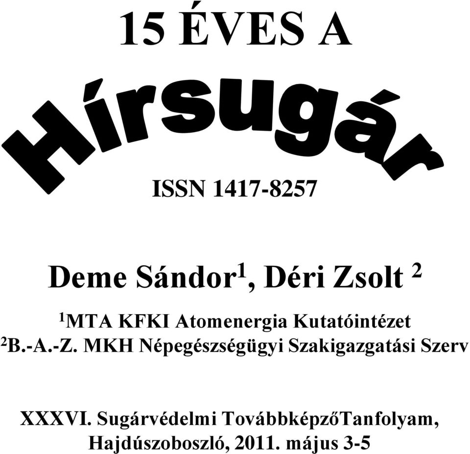 MKH Népegészségügyi Szakigazgatási Szerv XXXVI.