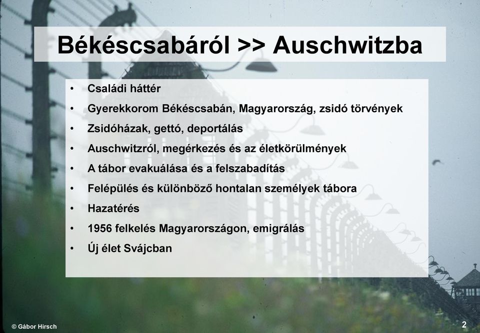 életkörülmények A tábor evakuálása és a felszabadítás Felépülés és különböző hontalan