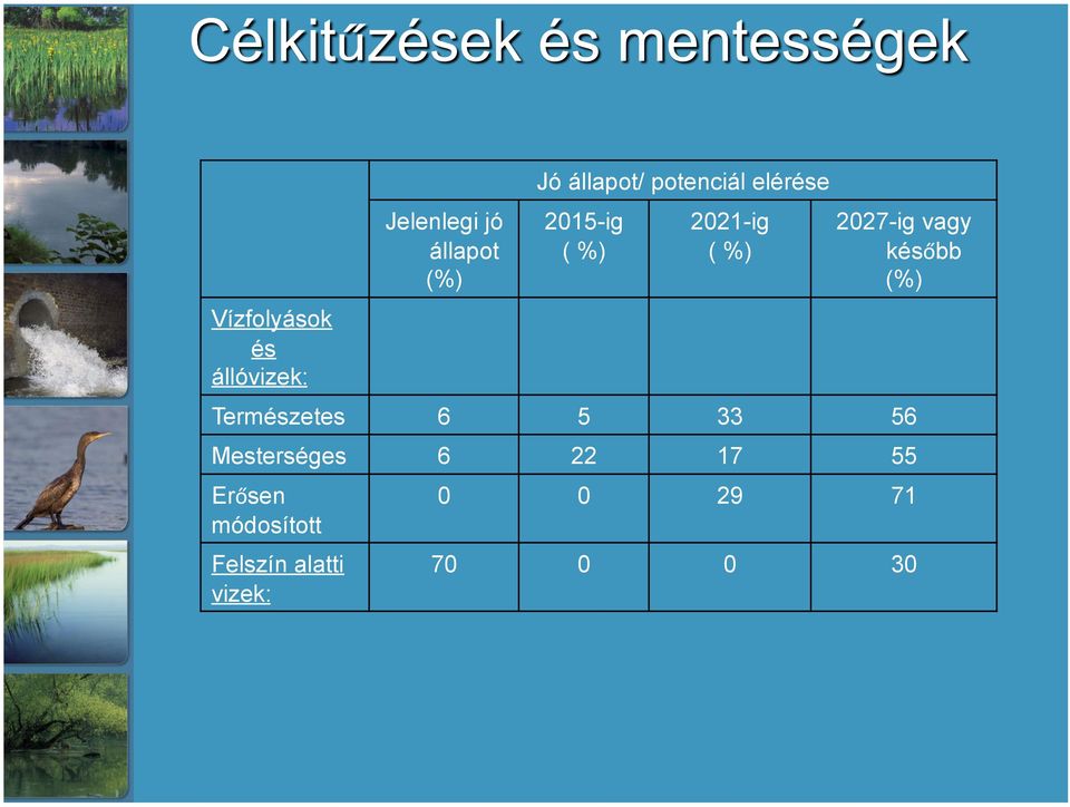 2027-ig vagy később (%) Természetes 6 5 33 56 Mesterséges