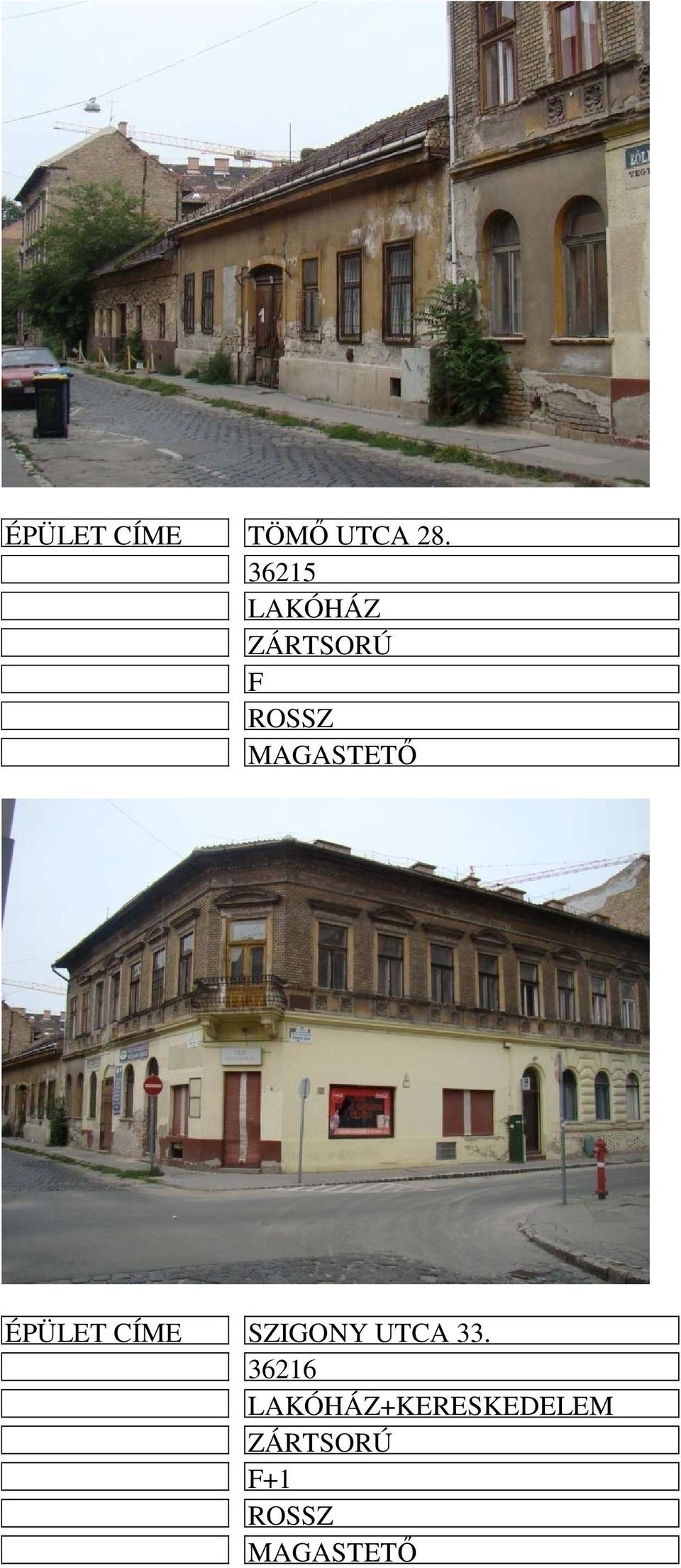 MAGASTETŐ ÉPÜLET CÍME SZIGONY UTCA 33.