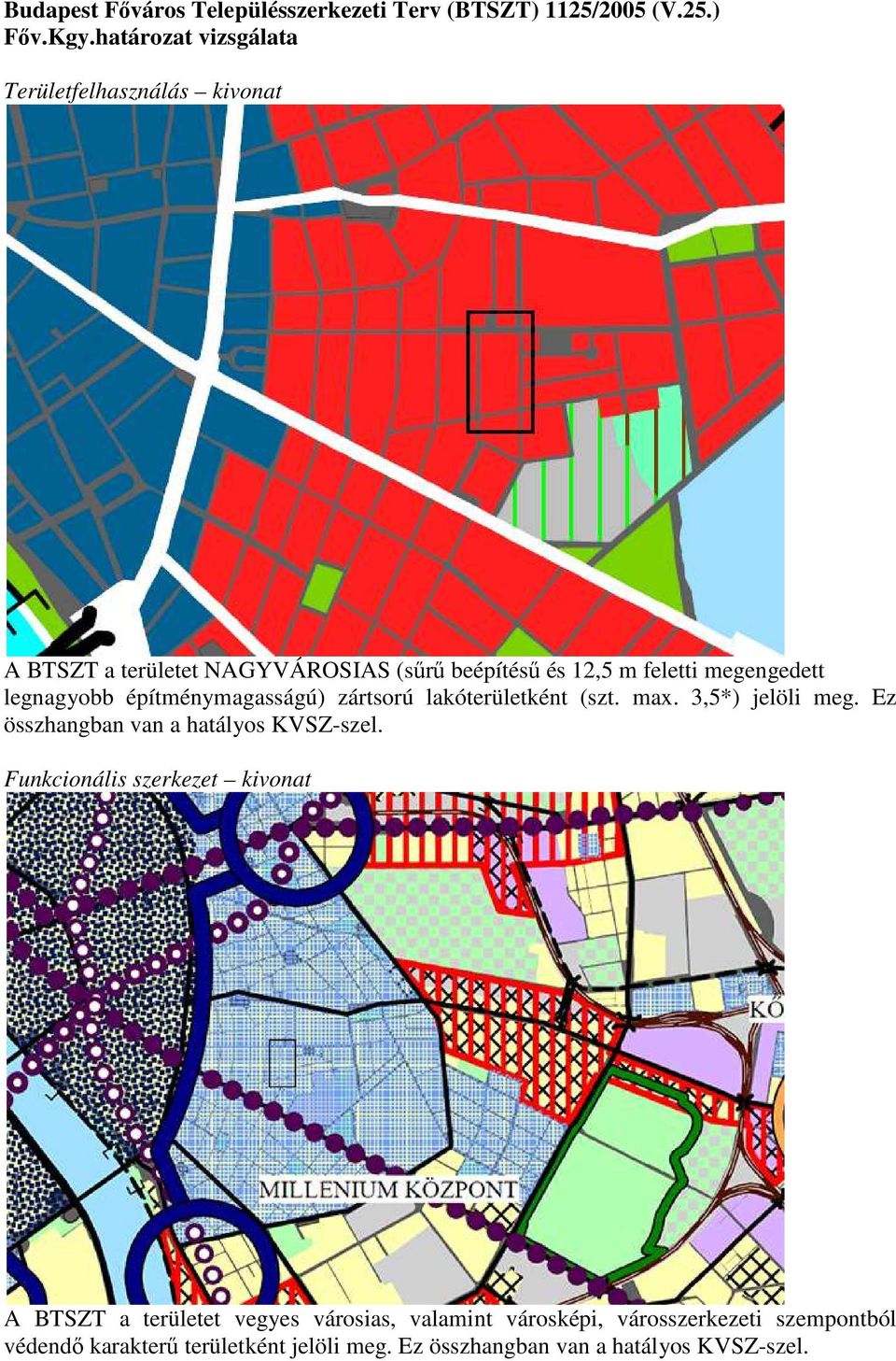 legnagyobb építménymagasságú) zártsorú lakóterületként (szt. max. 3,5*) jelöli meg. Ez összhangban van a hatályos KVSZ-szel.