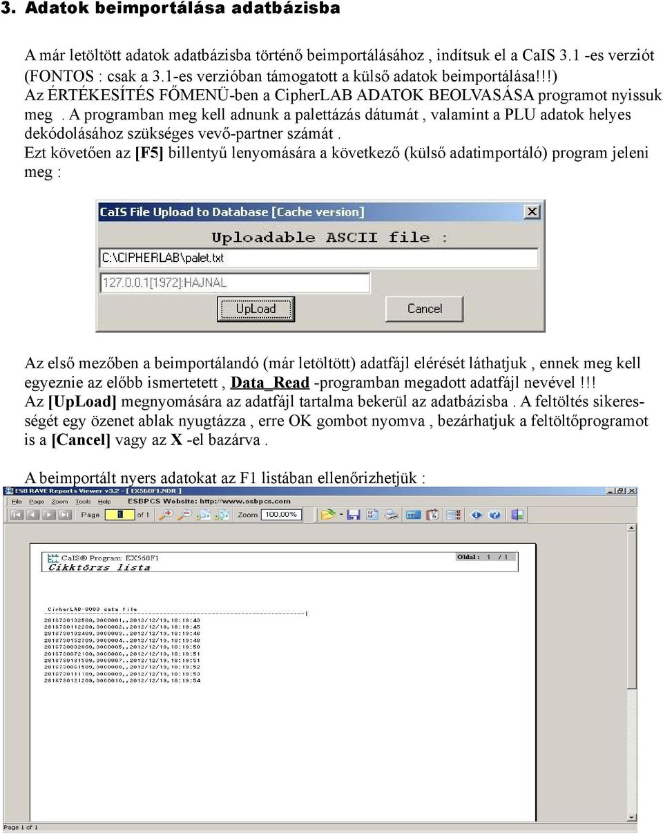 A programban meg kell adnunk a palettázás dátumát, valamint a PLU adatok helyes dekódolásához szükséges vevő-partner számát.