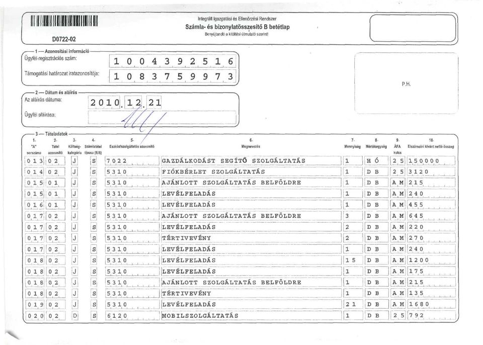 L_ 6-7. 8-9- 1- GAZDLKODST SEGTŐ SZOLGÁLTATS 2 515 L_ L_ IFIKBRLET SZOLGLTATÁS jaanlott SZOLGÁLTATÁS BELFÖLDRE i i i i. _.